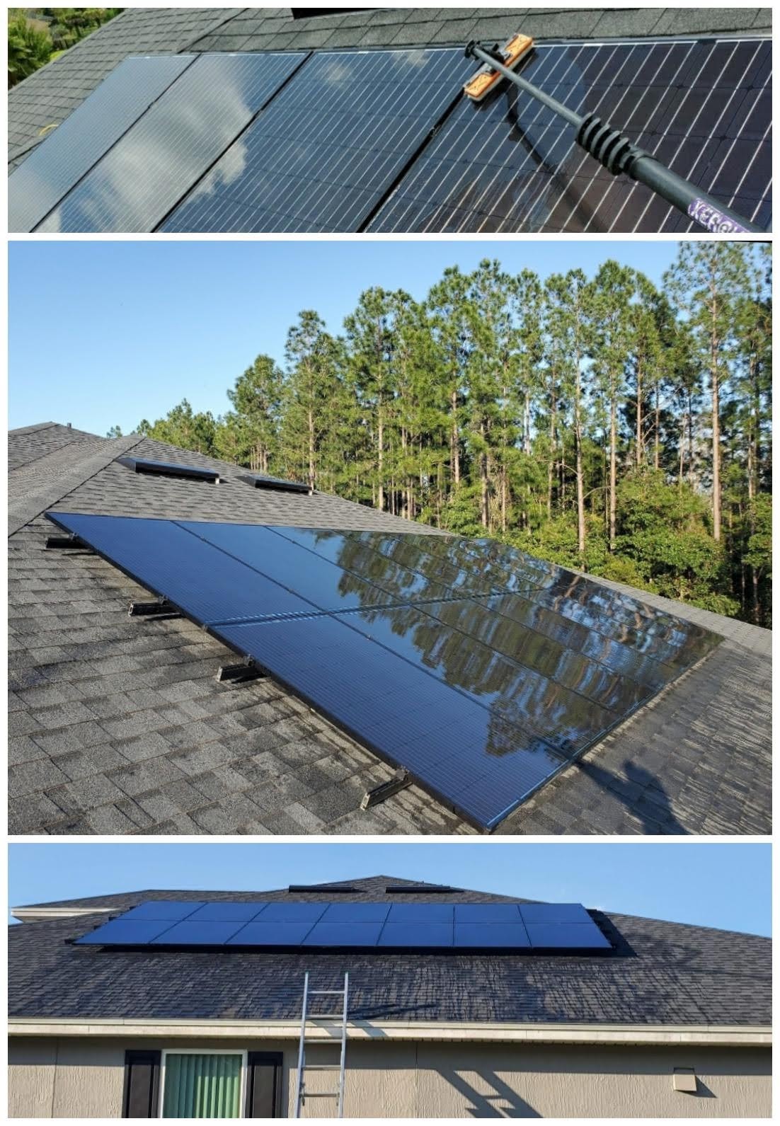 Solar panel cleaning