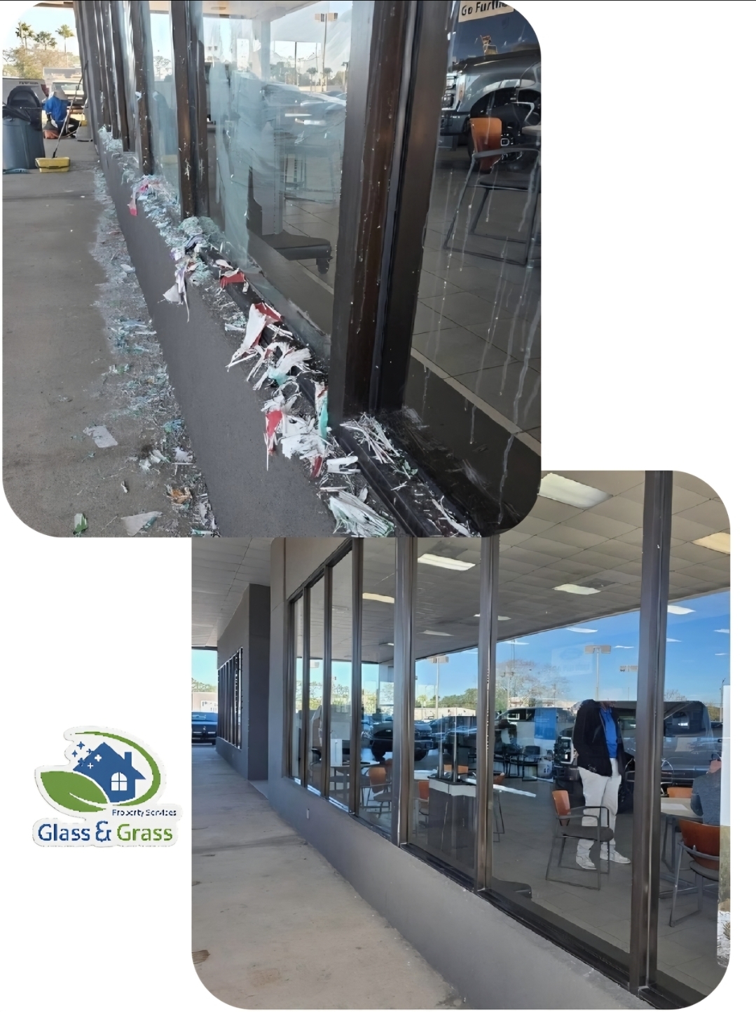 Commercial Window Cleaning and Holiday Decoration Paint Removal in Yulee, Florida