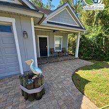 Fall Paver Driveway Clean Up for a Home off Blackrock in Yulee, Florida